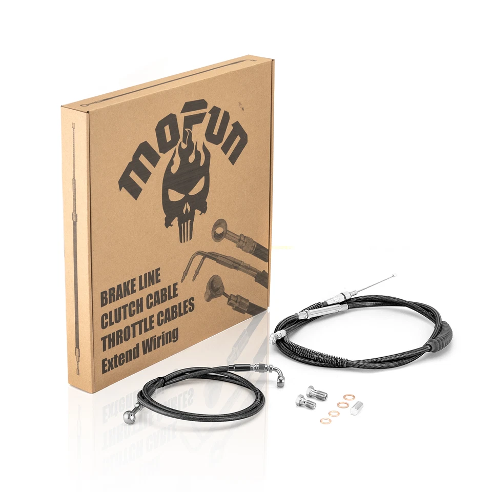 Cable de embrague de línea de freno manual MOFUN 12”-14” para Harley Sportster XL sin ABS Foto 1 de 4