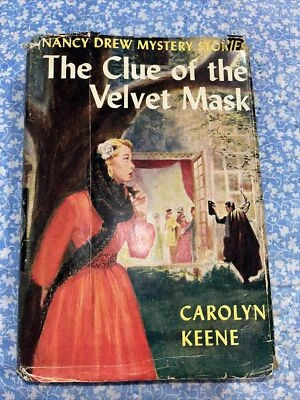 Nancy Drew-The Clue of the Velvet Mask-Carolyn Keene-1953-Dust Jacket Foto 1 de 4