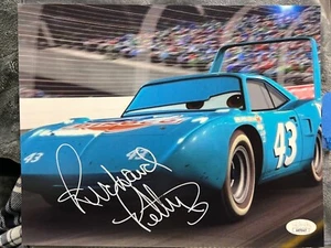 Richard Petty Signed Disney Cars 8x10 Photo JSA COA AH70447 The King auto CTC - Picture 1 of 3