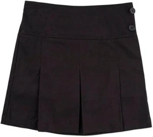 George Girls' School Uniform - Pleated Scooter Skirt w/Side Buttons (Black, 16.5 - Picture 1 of 1