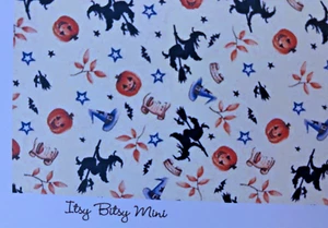 Lot of 3 Dollhouse Halloween Wallpaper Sheets - 1:12 Scale Itsy Bitsy Mini - Picture 1 of 5