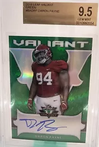 2018 Daron Payne Leaf Valiant Verde Auto BGS 9,5 - Foto 1 di 2
