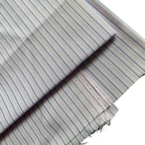 Fabric EGYPTIAN COTTON Pink w/ Blue Pinstripe Luxurious 2.5 yd x 36" W Estate - Picture 1 of 10