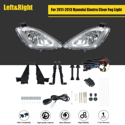 Luces antiniebla transparentes de repuesto para parachoques delantero Hyundai Elantra 2011-2013 sedán Foto 1 de 4