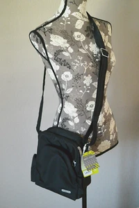 NUOVA borsa a tracolla PACSAFE #42224 borsa da viaggio in nylon nero antifurto RFID - Foto 1 di 13
