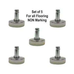 #185 -Low Profile / Short Glides for Chairs, Tables or Furniture ( Set of 5 ) 📦 - Picture 1 of 3