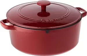 Cuisinart Chef's Classic Enameled 5-Quart Round Covered Casserole,Cardinal Red - Picture 1 of 3