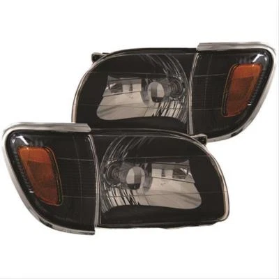 Faros de cristal ANZO negros con luces de esquina para 01-04 Toyota Tacoma 121190 Foto 1 de 3
