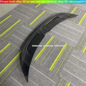 Fits Porsche Taycan 2020-2024 Carbon Fiber Rear Trunk Spoiler Lid Wing Body kits - Imagen 1 de 9