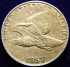 1857 Flying Eagle Cent, Grade Is Very Fine Plus, Uneven Wear