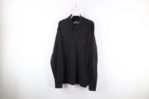 Vtg 90s Ralph Lauren Mens L Spell Out Block Letter Wool Knit Henley Sweater USA - Picture 1 of 9