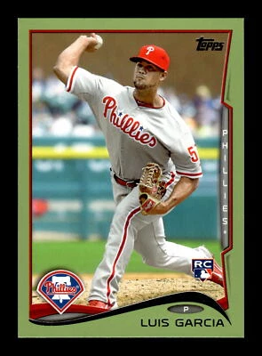 2014 Topps MLB #451 Luis Garcia Rookie Card RC Green SP Parallel Phillies - Image 1 of 2