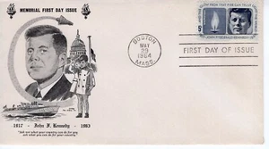 US #1246 May 29 1964 John Kennedy FDC Boston The d'Arcy Co. ST3378 - Picture 1 of 4