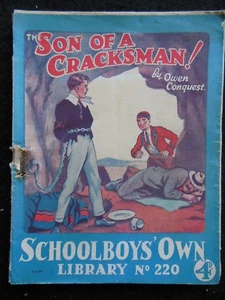 Owen Conquest; The Son of a Cracksman - 3/5/1934 - Schoolboys Own Library 220 - Bild 1 von 3