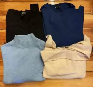 Lot of 4 100% Cashmere Women’s Sweaters Crafters Cutters Upcycle Flaws - Picture 1 of 5