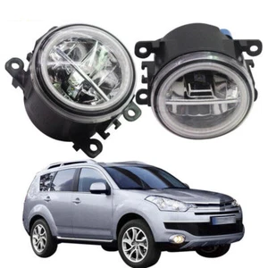 LED Fog Light + Angel Eye Rings Daytime Running Lights Fit For Citroen C-crosser - Picture 1 of 11
