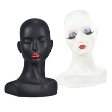 PVC Calvo Femminile Cosmetologia Mannequin Parrucca Fare Testa Del Cappello Del