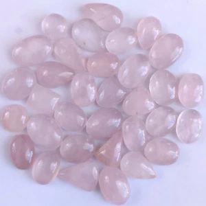 Lote de 33 piedras preciosas cabujón sueltas de cuarzo rosa natural 967 quilates 26x15 16x16 mm #1254 - Imagen 1 de 5
