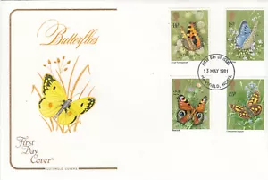 (99915) Cotswold Butterflies FDC Mansfield 1981 - Picture 1 of 1