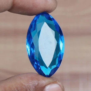 105CT AAA Dark Blue Topaz Marquise Cut Loose Gemstone For Women Wedding Jewelry - Picture 1 of 5