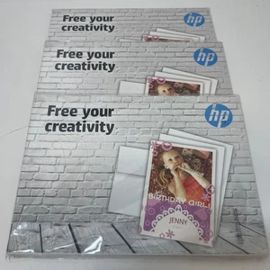 HP Printer Photo Paper x 10 and 5 Envelopes 5 x 7 In Glossy Finish Pack x 3 NEW - Picture 1 of 5
