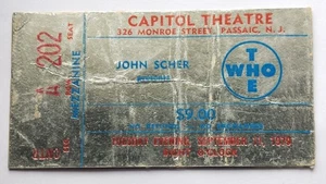 The Who 1979 Concert Ticket Stub Passaic, NJ, Who Are You Tour - Picture 1 of 1