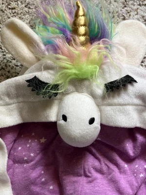 Unicornio Una Pieza Ropa de Dormir Disfraz Halloween Blanco Crema XL Foto 1 de 4