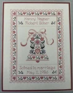Wedding Bell~Astor Place 26~1988~Wedding Announcement Cross Stitch Pattern - Picture 1 of 2