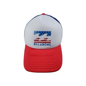 Cappello Berretto Snapback Billabong Trucker Mesh-Back ROSSO, BIANCO, BLU - USA - Foto 1 di 10