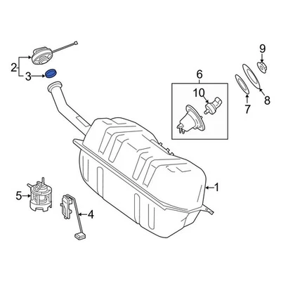 For Mercedes-Benz AMG GT 43 21-23 Mercedes-Benz 1684710679 Fuel Tank Cap Seal Foto 1 de 4