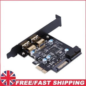 PCI-E to USB 3.0 2 Port PCI Express Expansion Card 19-Pin Power Connector - Afbeelding 1 van 5