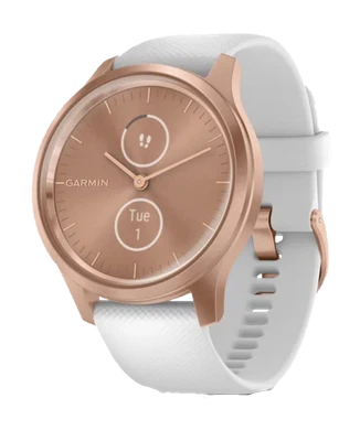 Garmin Vívomove Style - Rose Gold/White Silicone Band 010-02240-00 - Image 1 of 4