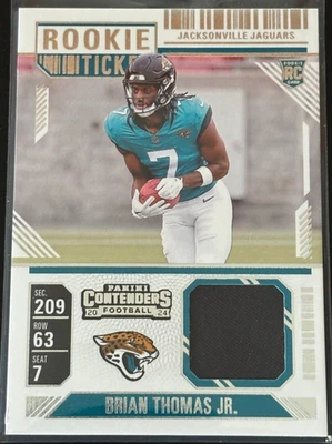 2024 Panini Contenders BRIAN THOMAS JR. Rookie Ticket Jersey Patch #RTS-BTJ - Image 1 of 2