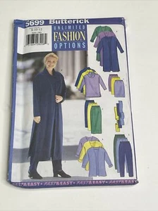 Butterick Misses Jacket Duster Tunic Size 8 10 12 Uncut Sewing Pattern 5699 - Picture 1 of 7