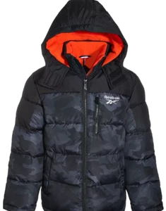 Reebok Big Boys Quilted Full-Zip Hooded Puffer Jacket, Small. (6) - Picture 1 of 1