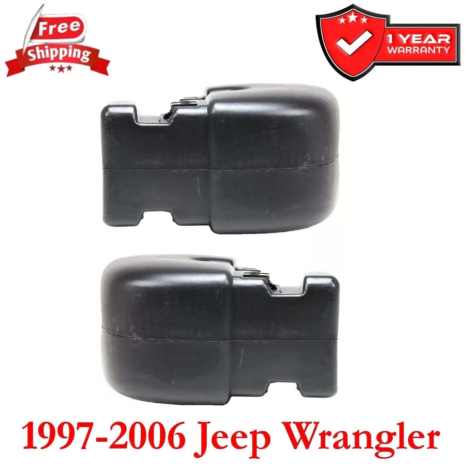 Bumper End Cap For 1997-2006 Jeep Wrangler Rear Left & Right Side Set 2pcs Foto 1 de 4