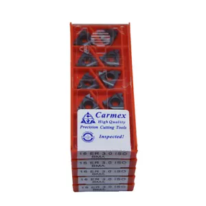 50pcs Carmex 16ER 3.0ISO BMA High quality Threaded blade Carbide Inserts - Picture 1 of 2