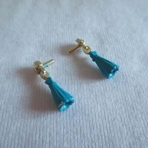 NEW Barbie Lunar New Year Doll Gold & Blue Tassel Earrings ~ Model Muse Jewelry - Picture 1 of 2