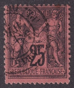 MATT'S STAMPS FRANCE #93 PEACE AND COMMERCE 25-CENTIME ISSUE OF 1878 USED, CV$25 - Picture 1 of 3