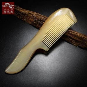 Natural Horn Comb Hair Comb Ram’s Horn Fine Toothed Comb Massage BrushAntistatic - Picture 1 of 5