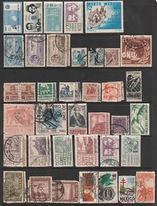 MEXICO STAMP MIXTURE, 52 Stamps - 5 Mint, 47 Used - Picture 1 of 1