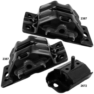 Soportes de motor y montaje de transmisión automática 3 piezas para Cadillac Brougham 90-87 V8-5,0 L Foto 1 de 3