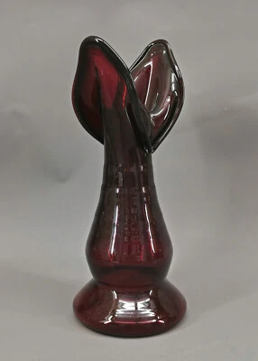 9135235 Glas rubinrote Blütenvase Vase H30cm - Bild 1 von 4