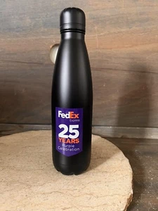 RARE FedEx EXPRESS 25 Years Purple Celebration Stainless Steel Water Bottle  - Picture 1 of 6