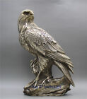 Collecti Decorated Chinese Old Tibet Silver Handwork Carved Eagle Statue 23232