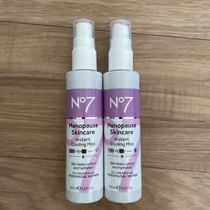 NEW No7 Beauty Menopause SkinCare Instant Cooling Mist Spray 100ml TWO Bottles - Picture 1 of 3
