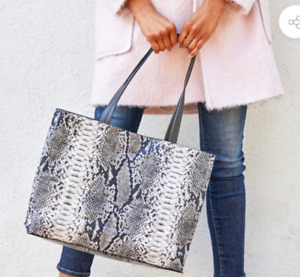 SUMMER & ROSE Faux Snakeskin Tote Bag Purse NEW | MSRP $58 | FREE SHIPPING!