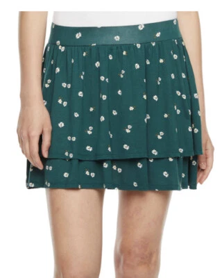 ARIZONA Jean Co. Green Floral Soft Knit Mini Skirt NWT XXL - Image 1 of 4