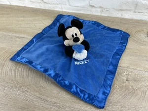 Disney Babies Mickey Mouse Blue Crinkle Rattle Security Blanket Lovie Lovey GUC - Picture 1 of 7