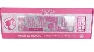 NEW BARBIE Movie USB KEYBOARD For PC Computer - Pink White - IN STOCK - Picture 1 of 6